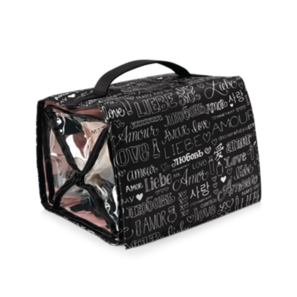 NEW Mary Kay Black & Pink hanging cosmetic bag